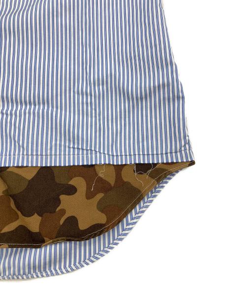 COMME des GARCONS SHIRT（コムデギャルソンシャツ）COMME des GARCONS SHIRT (コムデギャルソンシャツ) デザインストライプシャツ ホワイト×ブルー サイズ:Sの古着・服飾アイテム