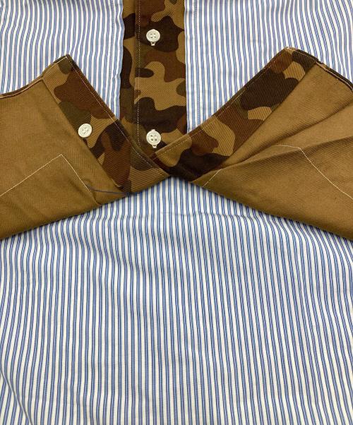 COMME des GARCONS SHIRT（コムデギャルソンシャツ）COMME des GARCONS SHIRT (コムデギャルソンシャツ) デザインストライプシャツ ホワイト×ブルー サイズ:Sの古着・服飾アイテム