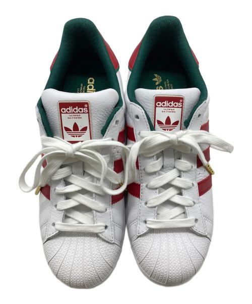 adidas（アディダス）adidas (アディダス) SUPERSTAR ホワイト×レッド サイズ:255 未使用品の古着・服飾アイテム