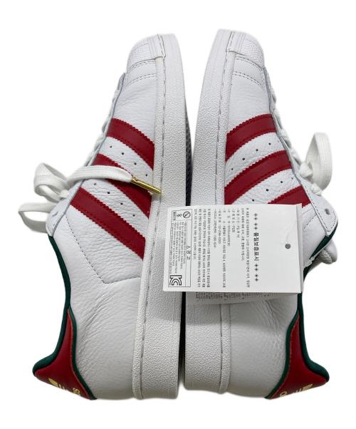 adidas（アディダス）adidas (アディダス) SUPERSTAR ホワイト×レッド サイズ:255 未使用品の古着・服飾アイテム