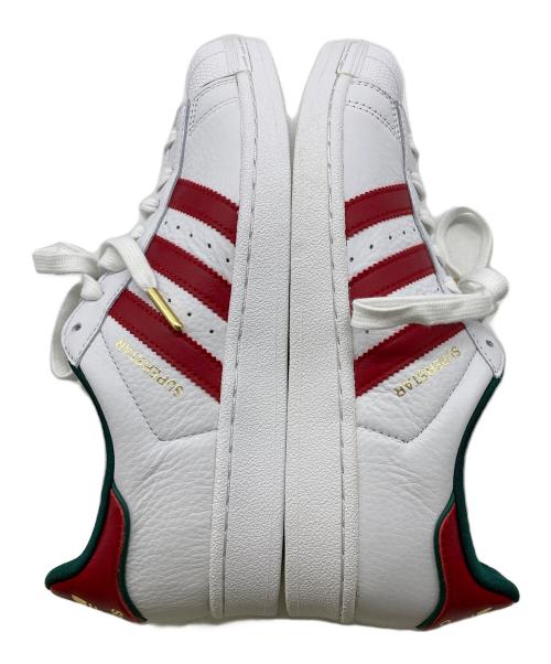 adidas（アディダス）adidas (アディダス) SUPERSTAR ホワイト×レッド サイズ:255 未使用品の古着・服飾アイテム