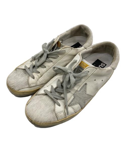 GOLDEN GOOSE（ゴールデングース）GOLDEN GOOSE (ゴールデングース) ヴィンテージユーズド加工スニーカー ホワイト×ベージュ サイズ:37の古着・服飾アイテム