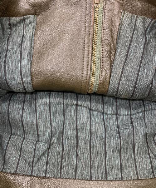 MARELLI（マレリ）MARELLI (マレリ) ラムレザージャケット ブラウン サイズ:Lの古着・服飾アイテム