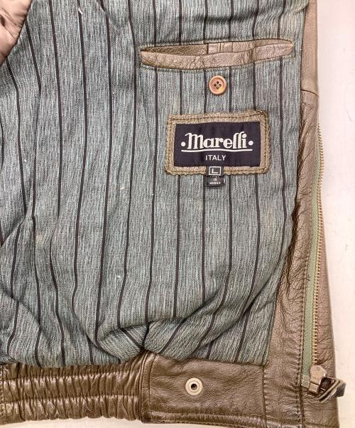 MARELLI（マレリ）MARELLI (マレリ) ラムレザージャケット ブラウン サイズ:Lの古着・服飾アイテム