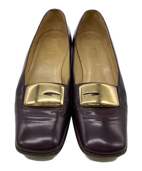 GUCCI（グッチ）GUCCI (グッチ) レザーパンプス ブラウン サイズ:36の古着・服飾アイテム