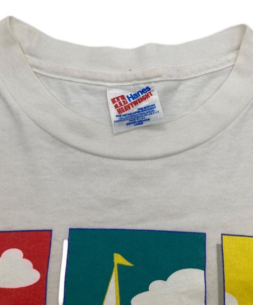 Hanes（ヘインズ）Hanes (ヘインズ) プリントTシャツ ホワイト サイズ:Lの古着・服飾アイテム