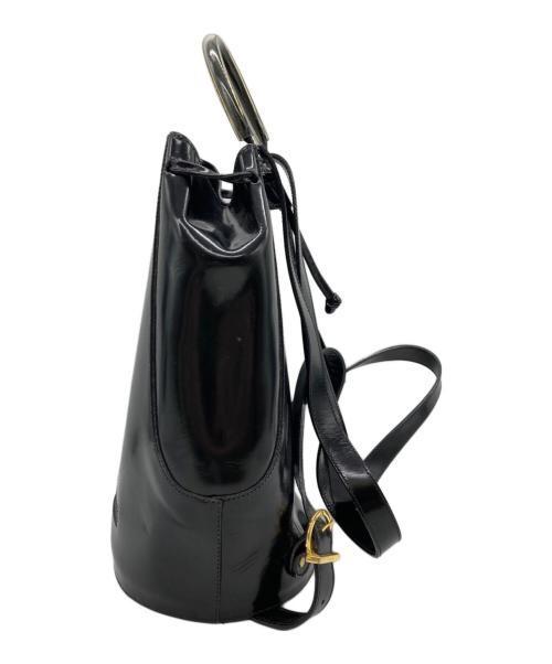 Salvatore Ferragamo（サルヴァトーレ フェラガモ）Salvatore Ferragamo (サルヴァトーレ フェラガモ) エナメルリュック ブラックの古着・服飾アイテム
