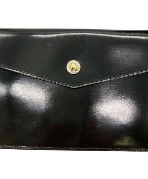 Salvatore Ferragamo（サルヴァトーレ フェラガモ）Salvatore Ferragamo (サルヴァトーレ フェラガモ) エナメルリュック ブラックの古着・服飾アイテム