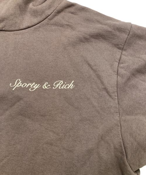 Sporty & Rich（スポーティーアンドリッチ）Sporty & Rich (スポーティーアンドリッチ) プリントパーカー ブラウン サイズ:Mの古着・服飾アイテム