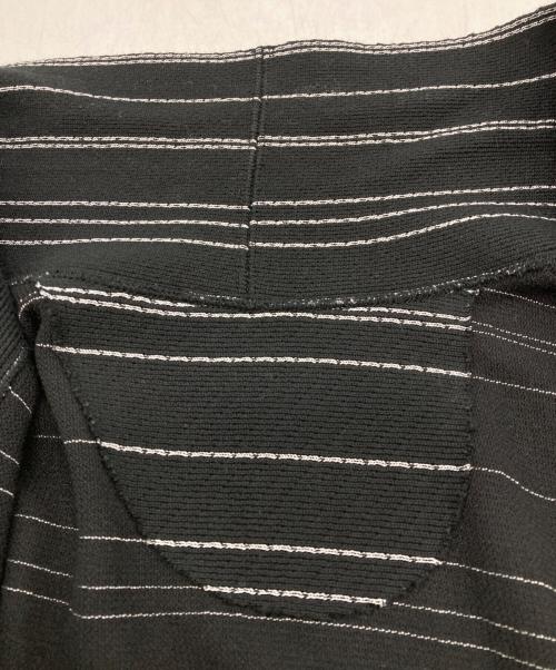 ISSEY MIYAKE（イッセイミヤケ）ISSEY MIYAKE (イッセイミヤケ) ストライプニットジャケット ブラック サイズ:2の古着・服飾アイテム