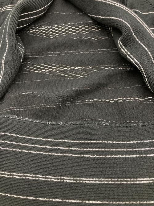 ISSEY MIYAKE（イッセイミヤケ）ISSEY MIYAKE (イッセイミヤケ) ストライプニットジャケット ブラック サイズ:2の古着・服飾アイテム
