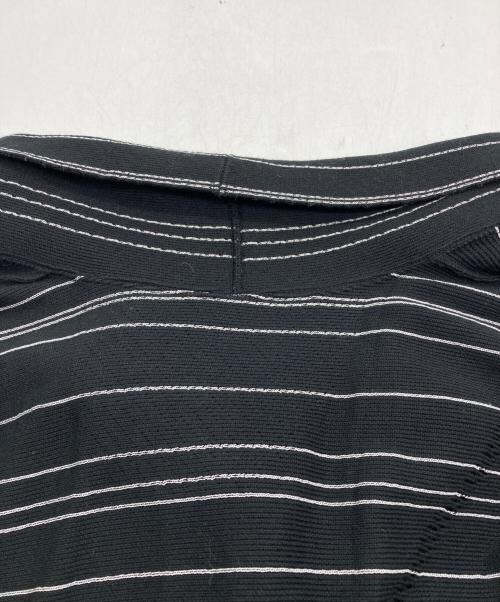 ISSEY MIYAKE（イッセイミヤケ）ISSEY MIYAKE (イッセイミヤケ) ストライプニットジャケット ブラック サイズ:2の古着・服飾アイテム