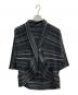 ISSEY MIYAKE（イッセイミヤケ）の古着「ストライプニットジャケット」｜ブラック