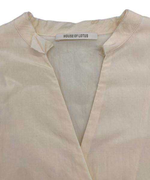 house of lotus（ハウスオブロータス）HOUSE OF LOTUS (ハウスオブロータス) ギャザーシャツ ベージュ サイズ:Mの古着・服飾アイテム