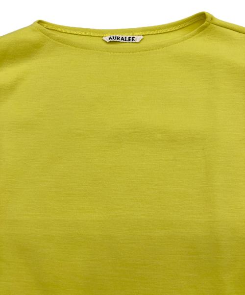 AURALEE（オーラリー）AURALEE (オーラリー) 26SS DOUBLE JERSEY BOAT NECK PULLOVER イエロー サイズ:4の古着・服飾アイテム