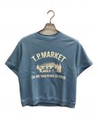 THE SHINZONEザ シンゾーン）の古着「T.P.MARKET HAFL SLEEVE SWEAT」｜ブルー