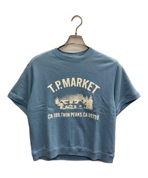 THE SHINZONE（ザ シンゾーン）THE SHINZONE (ザ シンゾーン) T.P.MARKET HAFL SLEEVE SWEAT ブルー サイズ:FOの古着・服飾アイテム