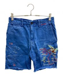 POLO RALPH LAUREN（ポロ・ラルフローレン）の古着「スーベニア ステンシル ショーツ」｜ブルー