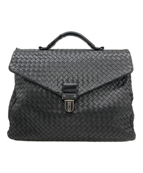 BOTTEGA VENETA（ボッテガベネタ）BOTTEGA VENETA (ボッテガベネタ) イントレチャートブリーフバッグ ブラックの古着・服飾アイテム