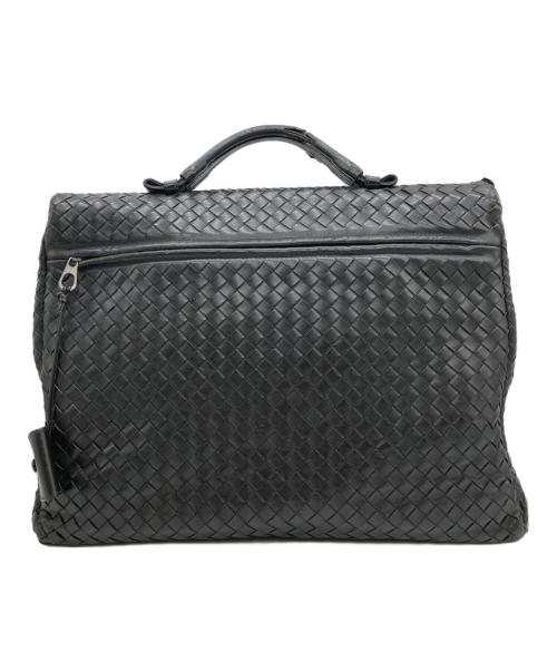BOTTEGA VENETA（ボッテガベネタ）BOTTEGA VENETA (ボッテガベネタ) イントレチャートブリーフバッグ ブラックの古着・服飾アイテム