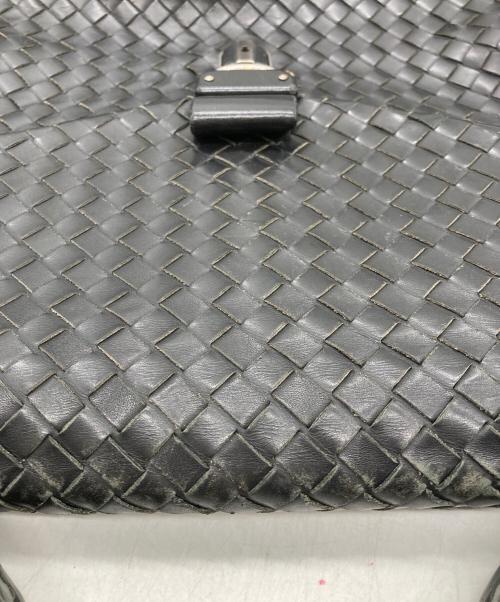 BOTTEGA VENETA（ボッテガベネタ）BOTTEGA VENETA (ボッテガベネタ) イントレチャートブリーフバッグ ブラックの古着・服飾アイテム