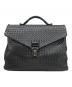 BOTTEGA VENETA（ボッテガベネタ）の古着「イントレチャートブリーフバッグ」｜ブラック