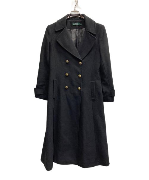 LAUREN RALPH LAUREN（ローレンラルフローレン）LAUREN RALPH LAUREN (ローレンラルフローレン) ウール混ダブルコート ブラック サイズ:8の古着・服飾アイテム