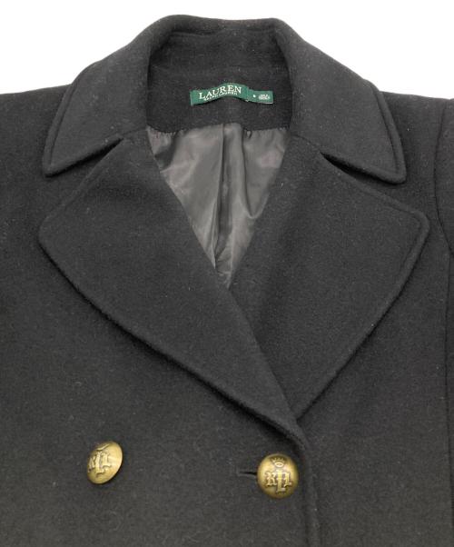LAUREN RALPH LAUREN（ローレンラルフローレン）LAUREN RALPH LAUREN (ローレンラルフローレン) ウール混ダブルコート ブラック サイズ:8の古着・服飾アイテム