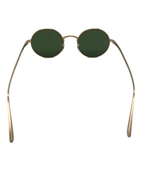 OLIVER PEOPLES（オリバーピープルズ）OLIVER PEOPLES (オリバーピープルズ) THE ROW (ザ ロウ) コラボサングラス グリーン×ブラッシュド・ゴールド サイズ:SIZE 49□22-145の古着・服飾アイテム