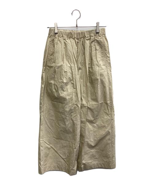 KAGURE（カグレ）KAGURE (カグレ) コットン2タックイージーパンツ ベージュ サイズ:FREEの古着・服飾アイテム