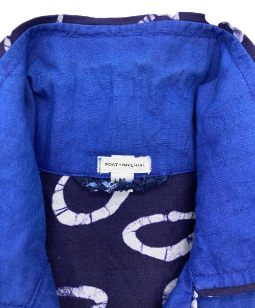 post imperial（ポスト インペリアル）POST IMPERIAL (ポスト インペリアル) Ijebu S/S Combo Shirt PI ネイビー サイズ:Mの古着・服飾アイテム