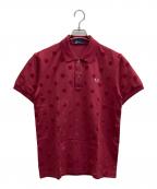 FRED PERRYフレッドペリー）の古着「FLOCKY DOT POLO SHIRT」｜ボルドー