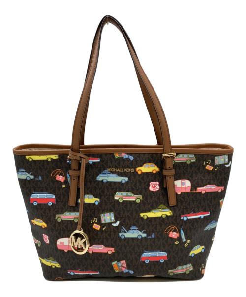 MICHAEL KORS（マイケル・コース）MICHAEL KORS (マイケル・コース) JET SET TRAVELトートバッグ ブラウンの古着・服飾アイテム