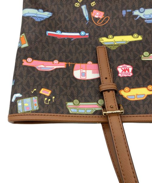 MICHAEL KORS（マイケル・コース）MICHAEL KORS (マイケル・コース) JET SET TRAVELトートバッグ ブラウンの古着・服飾アイテム