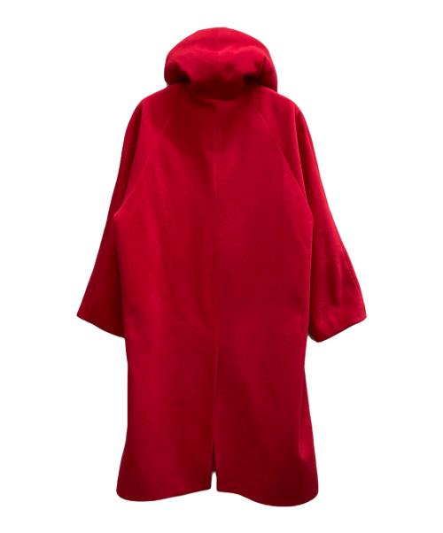 BALENCIAGA（バレンシアガ）BALENCIAGA (バレンシアガ) オーバーサイズフーテッドジップアップコート レッド サイズ:42の古着・服飾アイテム