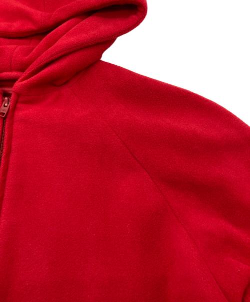BALENCIAGA（バレンシアガ）BALENCIAGA (バレンシアガ) オーバーサイズフーテッドジップアップコート レッド サイズ:42の古着・服飾アイテム