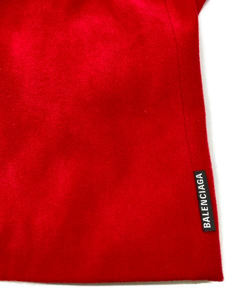 BALENCIAGA（バレンシアガ）BALENCIAGA (バレンシアガ) オーバーサイズフーテッドジップアップコート レッド サイズ:42の古着・服飾アイテム