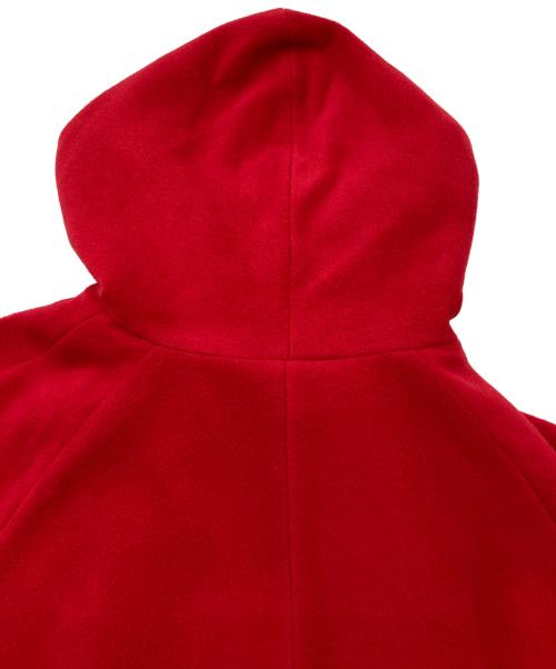 BALENCIAGA（バレンシアガ）BALENCIAGA (バレンシアガ) オーバーサイズフーテッドジップアップコート レッド サイズ:42の古着・服飾アイテム