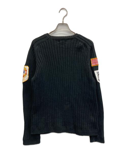 POLO JEANS（ポロジーンズ）POLO JEANS (ポロジーンズ) ワッペンリブニット ブラック サイズ:Mの古着・服飾アイテム