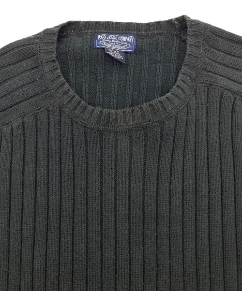 POLO JEANS（ポロジーンズ）POLO JEANS (ポロジーンズ) ワッペンリブニット ブラック サイズ:Mの古着・服飾アイテム