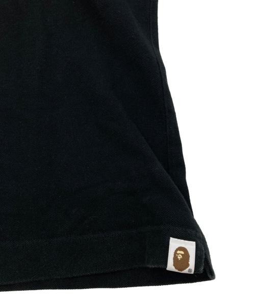 A BATHING APE（アベイシングエイプ）A BATHING APE (アベイシングエイプ) ワッペンポロシャツ ブラック サイズ:Sの古着・服飾アイテム