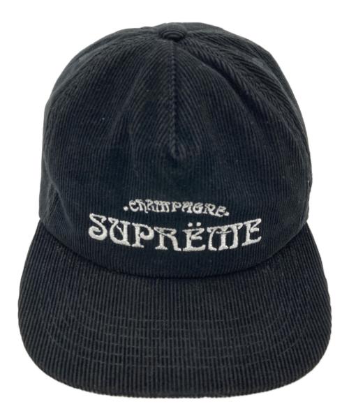 SUPREME（シュプリーム）Supreme (シュプリーム) 24SS Champagne Corduroy 5-Panel Cap ブラックの古着・服飾アイテム