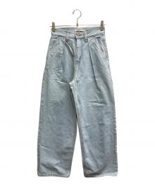 ETRE TOKYO（エトレトウキョウ）の古着「タックワイドデニムパンツ」｜インディゴ