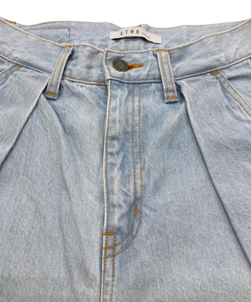 ETRE TOKYO（エトレトウキョウ）ETRE TOKYO (エトレトウキョウ) タックワイドデニムパンツ インディゴ サイズ:XSの古着・服飾アイテム
