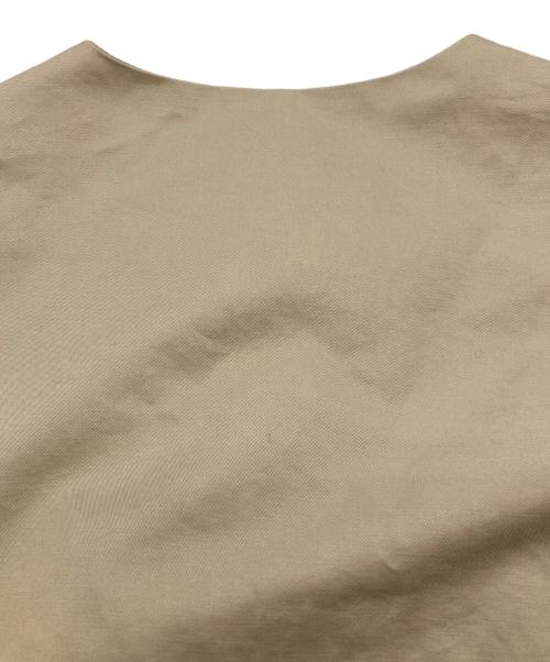 pot and tea（ポットアンドティー）POT AND TEA (ポットアンドティー) ノーカラーリネン混ジャケット ベージュ サイズ:FREEの古着・服飾アイテム