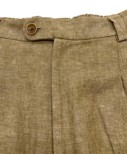 atelier naruse（アトリエナルセ）atelier naruse (アトリエナルセ) リネンコットンタックワイドパンツ ベージュ サイズ:2の古着・服飾アイテム