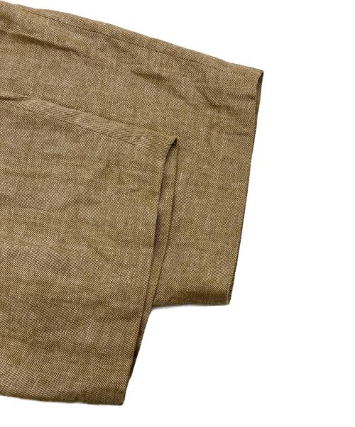 atelier naruse（アトリエナルセ）atelier naruse (アトリエナルセ) リネンコットンタックワイドパンツ ベージュ サイズ:2の古着・服飾アイテム