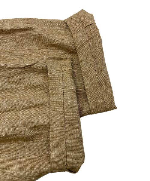 atelier naruse（アトリエナルセ）atelier naruse (アトリエナルセ) リネンコットンタックワイドパンツ ベージュ サイズ:2の古着・服飾アイテム