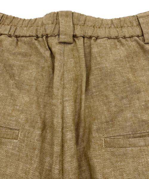 atelier naruse（アトリエナルセ）atelier naruse (アトリエナルセ) リネンコットンタックワイドパンツ ベージュ サイズ:2の古着・服飾アイテム