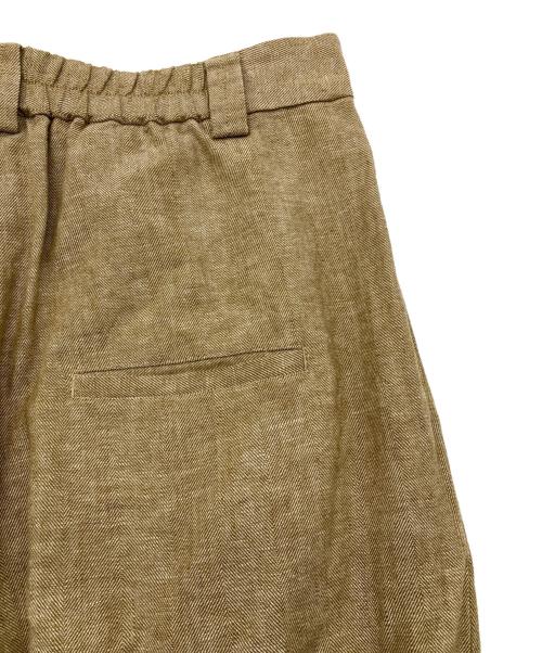 atelier naruse（アトリエナルセ）atelier naruse (アトリエナルセ) リネンコットンタックワイドパンツ ベージュ サイズ:2の古着・服飾アイテム